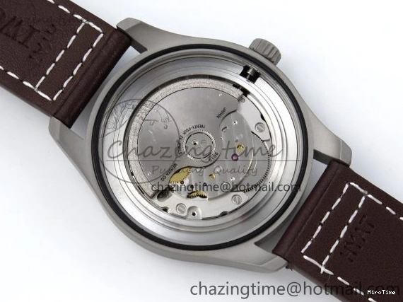 MIROTIME 0515 Pilot Mark XVIII Titanium BLSF 1:1 Best Edition Black Dial on Brown Leather Strap MIYOTA Popular 7020
